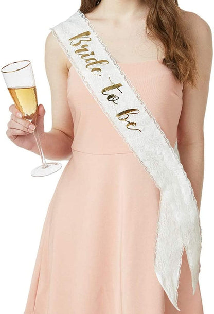 YULIPS Bride to Be Sash - Bachelorette Party Sash Bridal Shower Hen Party Wedding Decorations Party Favors Accessories Apparel & Accessories > Clothing Accessories > Sashes YULIPS   