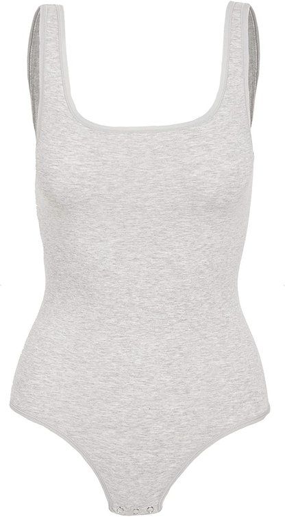 Yummie Women's Ruby Seamless Everyday Shaping Bodysuit Apparel & Accessories > Clothing > Underwear & Socks > Lingerie Yummie Heather Grey Large-X-Large 