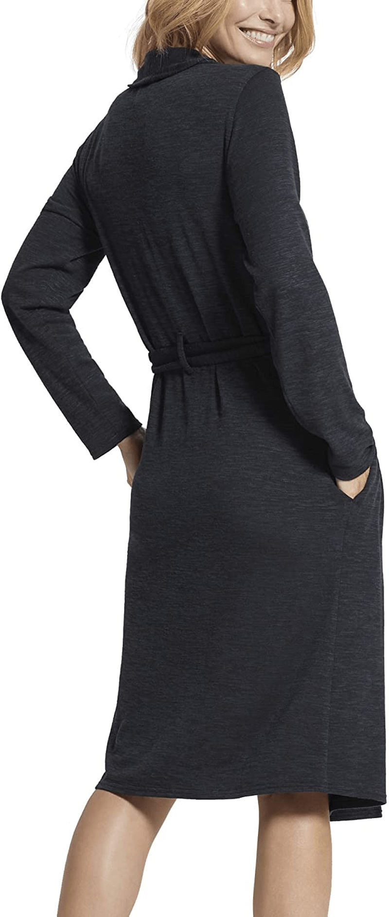 Yummie Womens Slub Knit Midi Lounge Robe Apparel & Accessories > Clothing > Sleepwear & Loungewear > Robes Yummie   