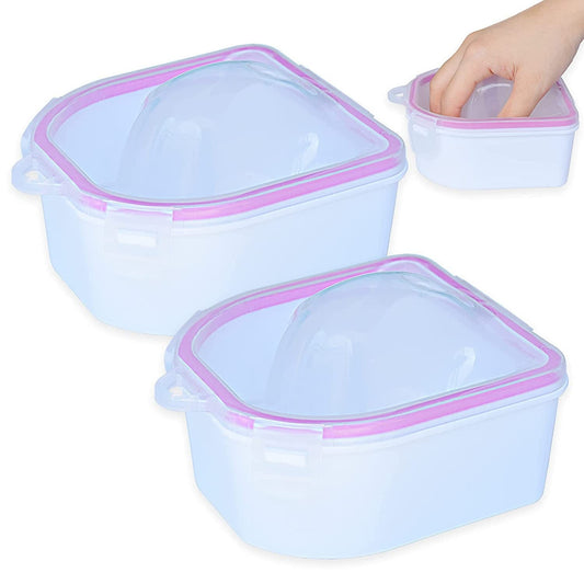 Yuronam 2 Pack Nail Soaking Bowl Nail Soak off Bowl Acrylic Gel Polish Remover Nail Art Spa Tool for Manicure(Pink), BTNSBP2 Health & Beauty > Personal Care > Cosmetics > Cosmetic Tools > Nail Tools Yuronam Pink  