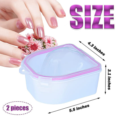 Yuronam 2 Pack Nail Soaking Bowl Nail Soak off Bowl Acrylic Gel Polish Remover Nail Art Spa Tool for Manicure(Pink), BTNSBP2 Health & Beauty > Personal Care > Cosmetics > Cosmetic Tools > Nail Tools Yuronam   