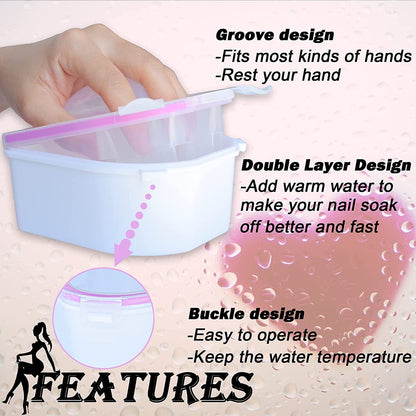 Yuronam 2 Pack Nail Soaking Bowl Nail Soak off Bowl Acrylic Gel Polish Remover Nail Art Spa Tool for Manicure(Pink), BTNSBP2 Health & Beauty > Personal Care > Cosmetics > Cosmetic Tools > Nail Tools Yuronam   