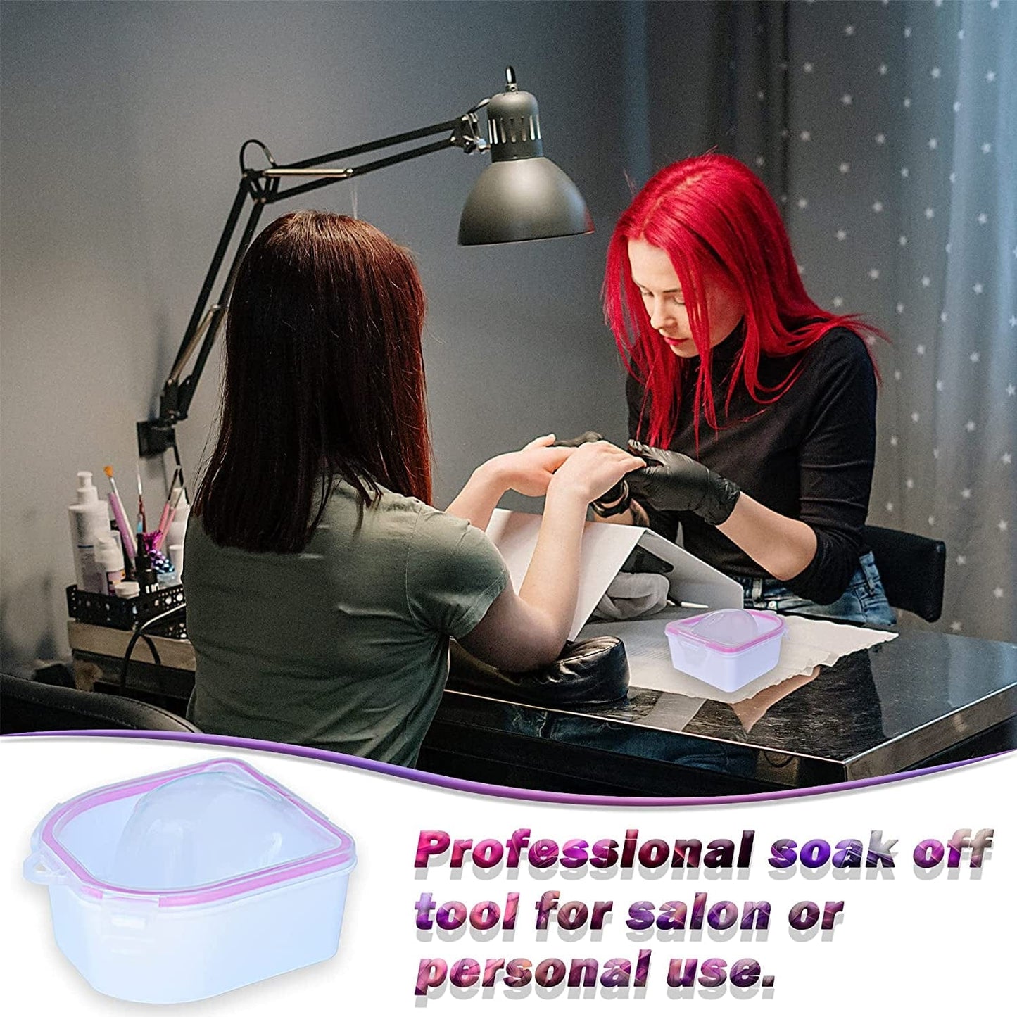 Yuronam 2 Pack Nail Soaking Bowl Nail Soak off Bowl Acrylic Gel Polish Remover Nail Art Spa Tool for Manicure(Pink), BTNSBP2 Health & Beauty > Personal Care > Cosmetics > Cosmetic Tools > Nail Tools Yuronam   