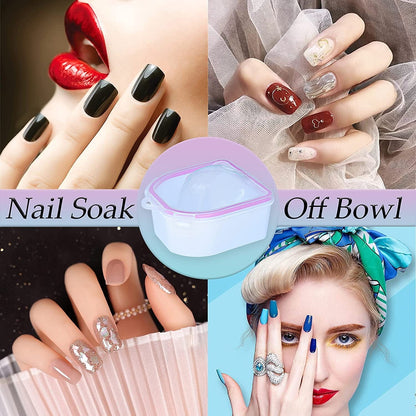 Yuronam 2 Pack Nail Soaking Bowl Nail Soak off Bowl Acrylic Gel Polish Remover Nail Art Spa Tool for Manicure(Pink), BTNSBP2 Health & Beauty > Personal Care > Cosmetics > Cosmetic Tools > Nail Tools Yuronam   