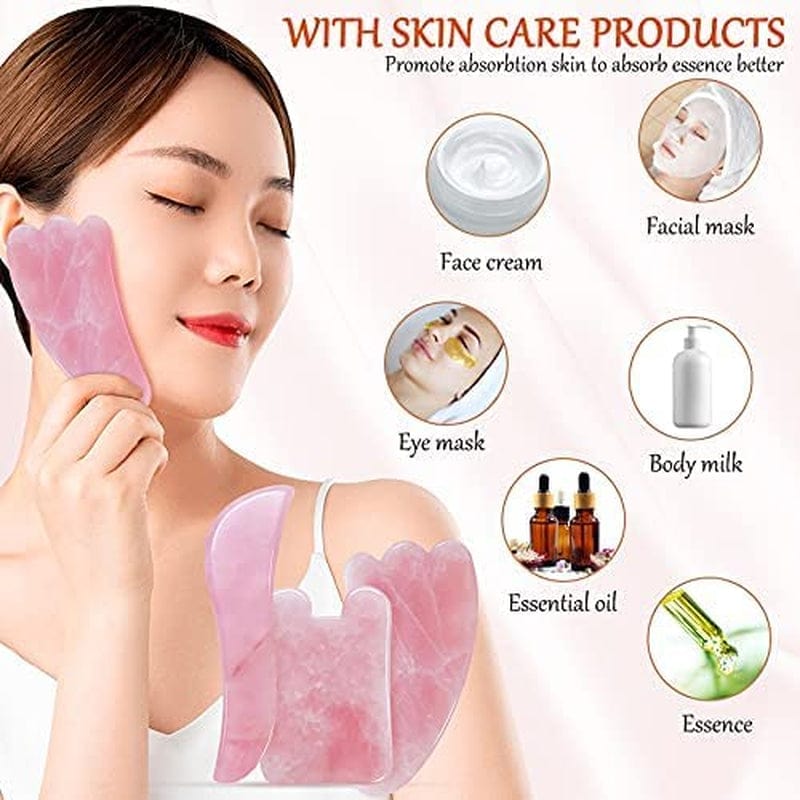 YYZP Gua Sha Facial Tools Amethyst (Scrape off Body Waste and Rejuvenate Skin), Face, Eyes, Neck Scraping of Skin Care Massage(3 Pcs) Health & Beauty > Personal Care > Cosmetics > Cosmetic Tools > Skin Care Tools YYZP   