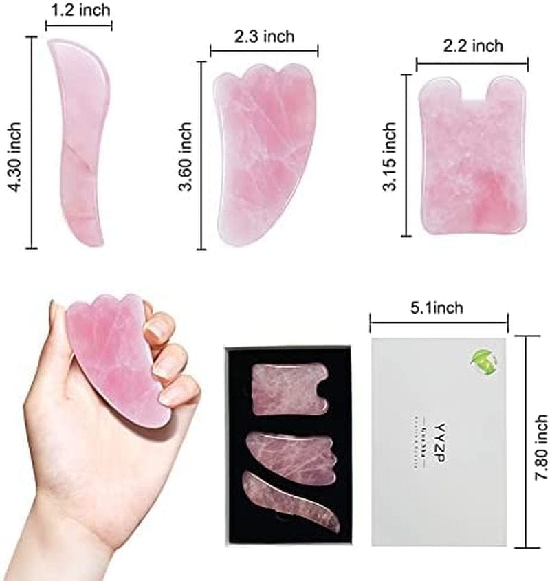 YYZP Gua Sha Facial Tools Amethyst (Scrape off Body Waste and Rejuvenate Skin), Face, Eyes, Neck Scraping of Skin Care Massage(3 Pcs) Health & Beauty > Personal Care > Cosmetics > Cosmetic Tools > Skin Care Tools YYZP   