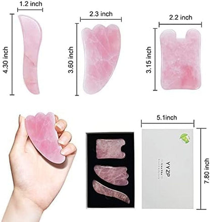 YYZP Gua Sha Facial Tools Amethyst (Scrape off Body Waste and Rejuvenate Skin), Face, Eyes, Neck Scraping of Skin Care Massage(3 Pcs) Health & Beauty > Personal Care > Cosmetics > Cosmetic Tools > Skin Care Tools YYZP   