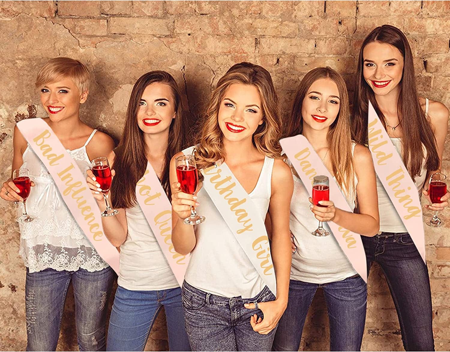 YZDING Birthday Sashes for Girl Women， Happy Birthday Queen Gift Sash Set for Party Supplies Fun Party Favors Decorations,12 Pack (Rose Gold), 33*3.8 Inch Apparel & Accessories > Clothing Accessories > Sashes YZDING   