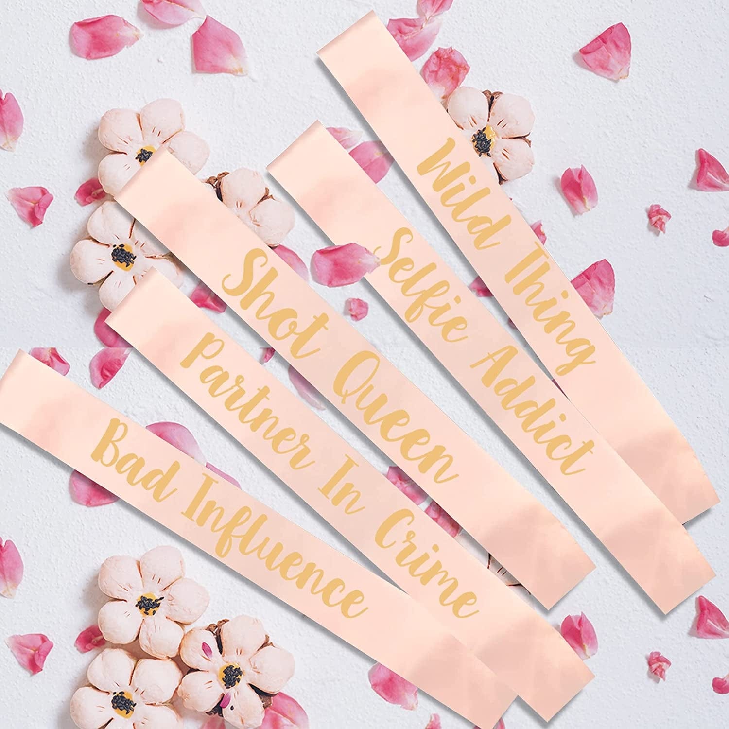 YZDING Birthday Sashes for Girl Women， Happy Birthday Queen Gift Sash Set for Party Supplies Fun Party Favors Decorations,12 Pack (Rose Gold), 33*3.8 Inch Apparel & Accessories > Clothing Accessories > Sashes YZDING   