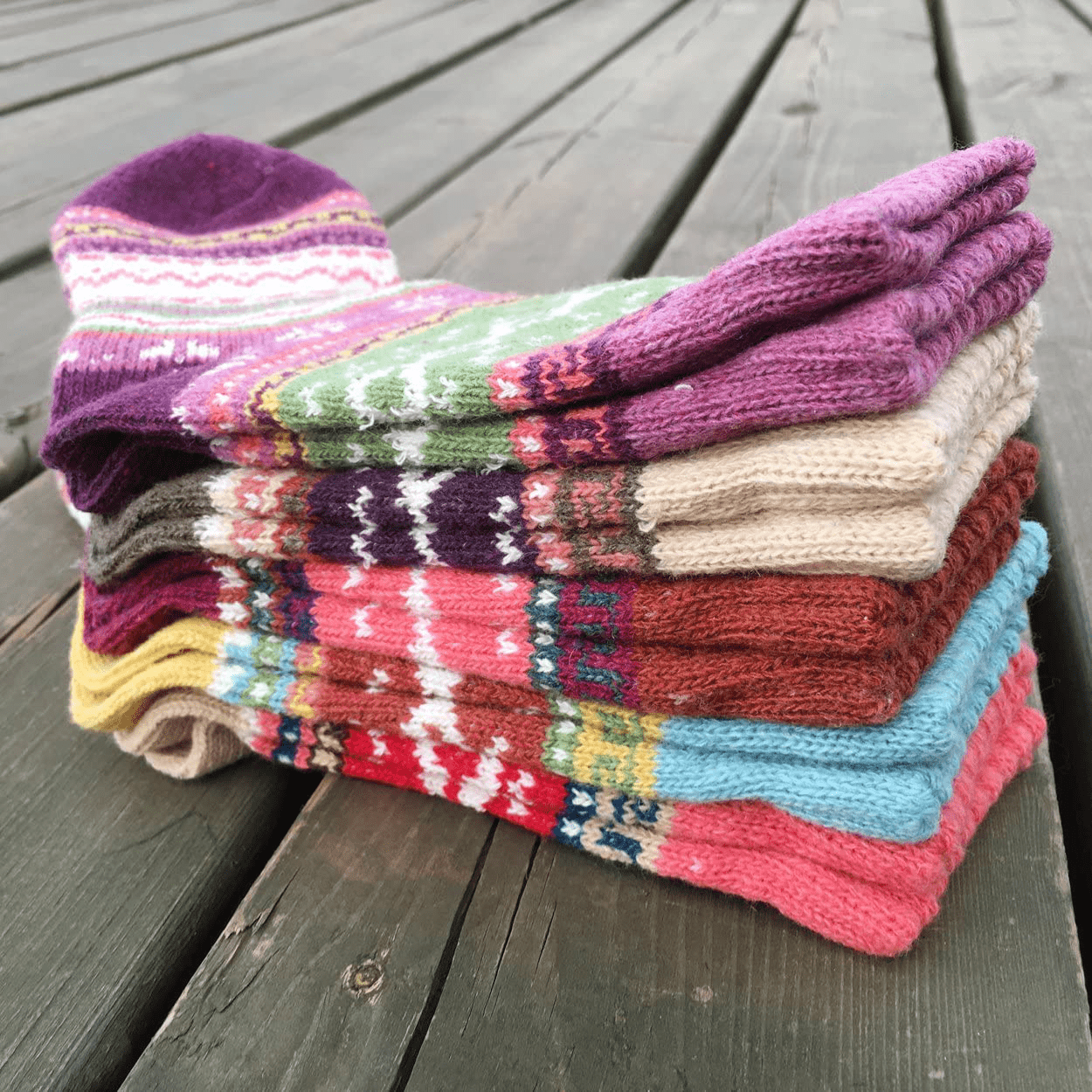 YZKKE 5Pack Womens Vintage Winter Soft Warm Thick Cold Knit Wool Crew Socks, Multicolor, free size Arts & Entertainment > Party & Celebration > Gift Giving YZKKE   
