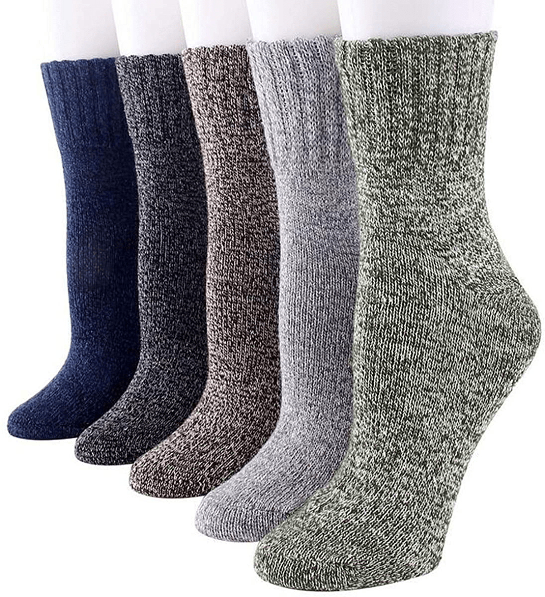 YZKKE 5Pack Womens Vintage Winter Soft Warm Thick Cold Knit Wool Crew Socks, Multicolor, free size Arts & Entertainment > Party & Celebration > Gift Giving YZKKE Q-13  