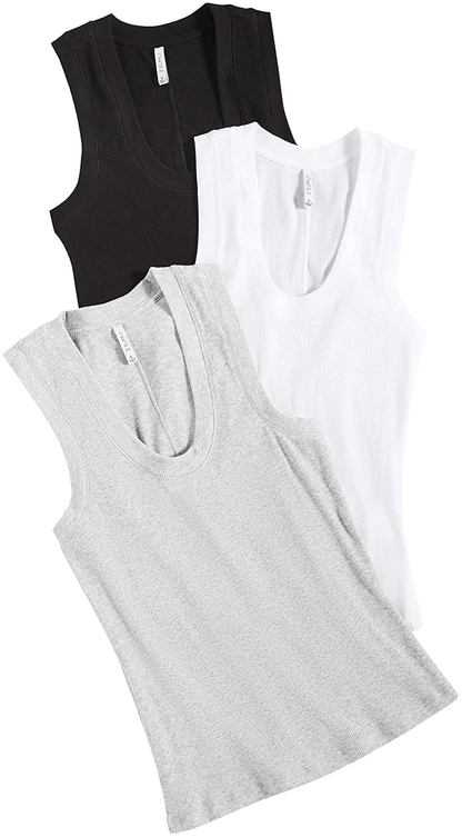Z SUPPLY Women'S Sirena Rib Tank 3 Pack Apparel & Accessories > Clothing > Activewear Kylie Max   