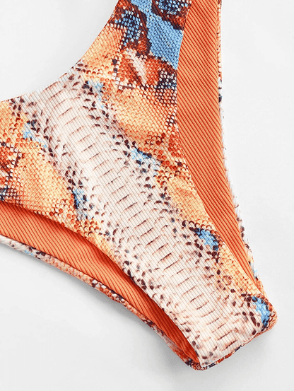 ZAFUL Star Sun Moon Print Bathing Suits for Women Back Criss Cross Lace-Up Triangle Bikini Apparel & Accessories > Clothing > Swimwear Kylie Max   