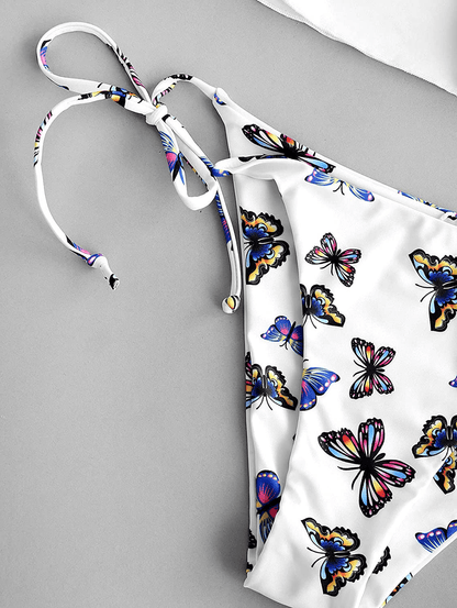 ZAFUL Swimsuits for Women Tie String Triangle Bikini Set Polka Dot Two Piece Bathing Suits  Kylie Max   