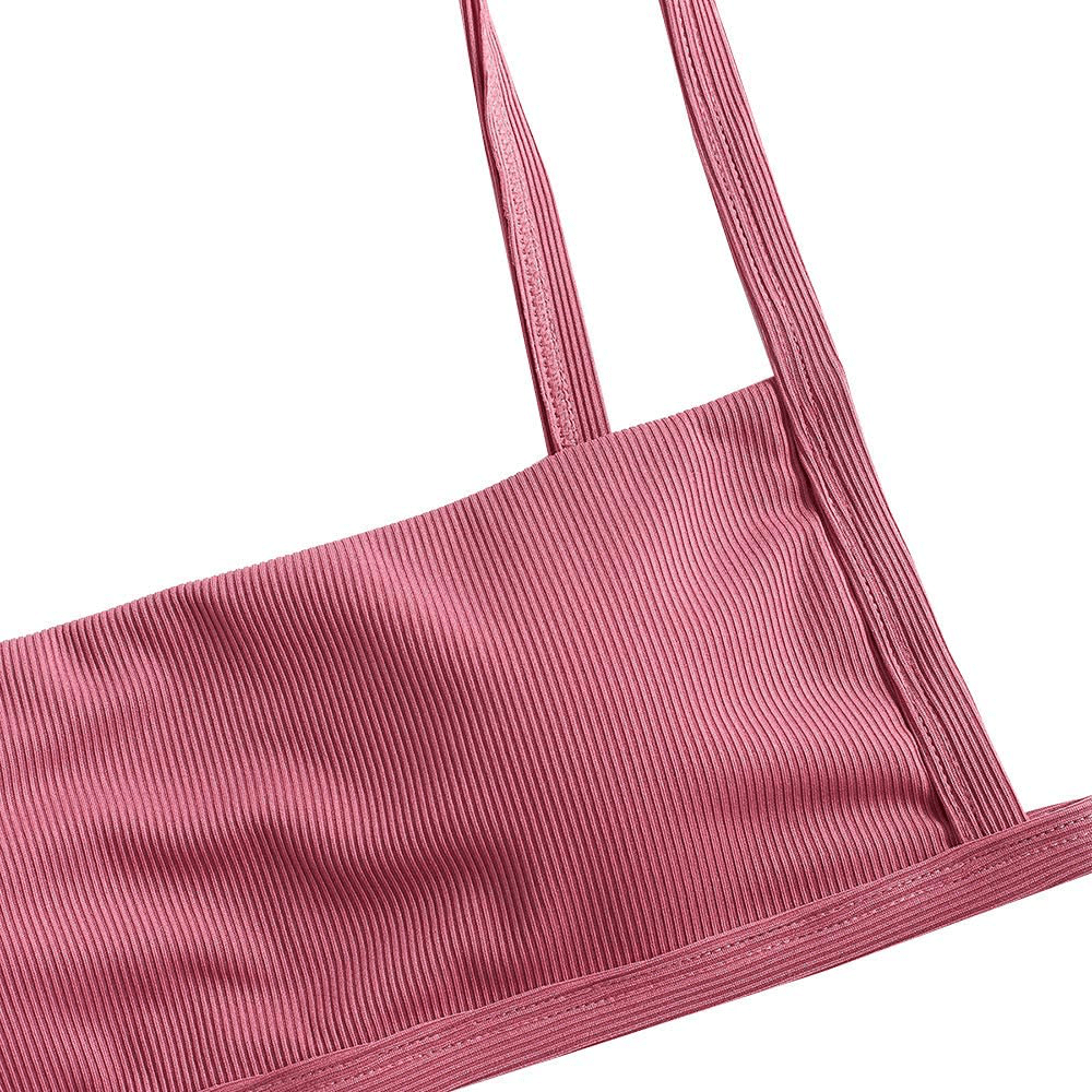 ZAFUL Women Ribbed Square Collar Bikini Swimwear with Removable Padded Apparel & Accessories > Clothing > Swimwear ZAFUL   