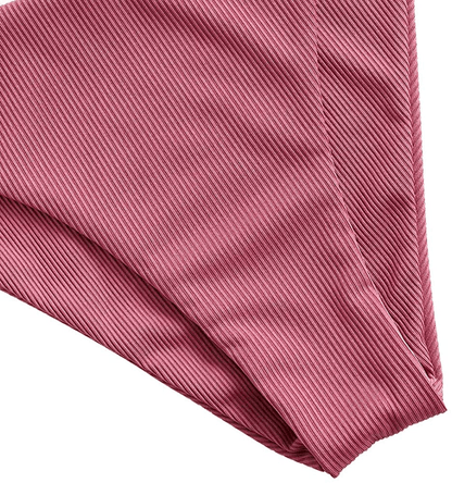 ZAFUL Women Ribbed Square Collar Bikini Swimwear with Removable Padded Apparel & Accessories > Clothing > Swimwear ZAFUL   