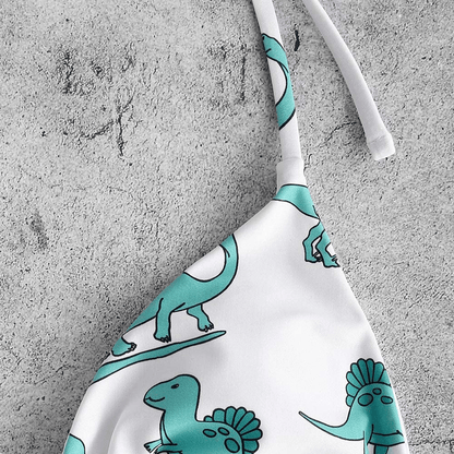 ZAFUL Women's Halter Neck Tie Side String Triangle Bikini Set Two Piece Swimsuit Apparel & Accessories > Clothing > Swimwear ZAFUL   