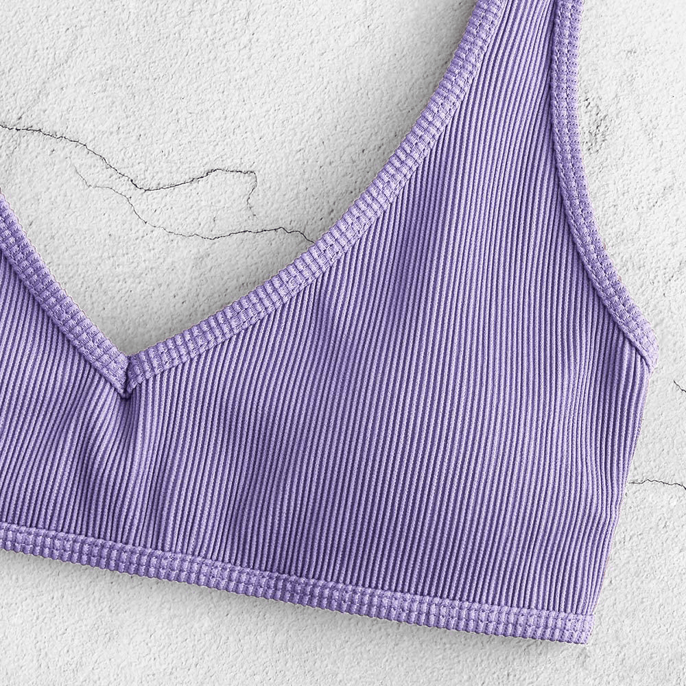 ZAFUL Women's Scoop Neck Padded Printed High Cut Bikini Set Two Piece Swimsuit Apparel & Accessories > Clothing > Swimwear ZAFUL   
