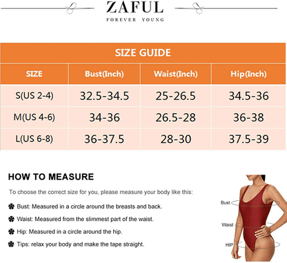 ZAFUL Women's Sexy Tie Shoulders Ribbed Bikini Set Padded Strap Triangle Swimsuit Apparel & Accessories > Clothing > Swimwear ZAFUL   