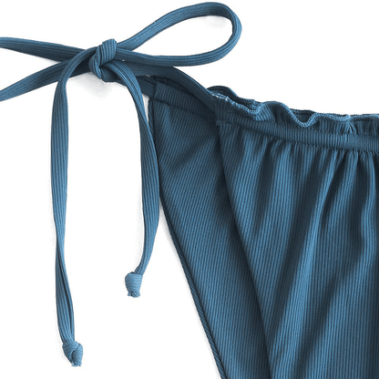 ZAFUL Women's Tie Cutout Keyhole Cami String Bikini Set Two Piece Swimsuit Apparel & Accessories > Clothing > Swimwear ZAFUL   