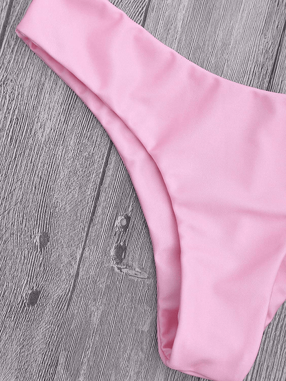 ZAFUL Women's Wide Straps Padded Bandeau Bikini Set Apparel & Accessories > Clothing > Swimwear ZAFUL   