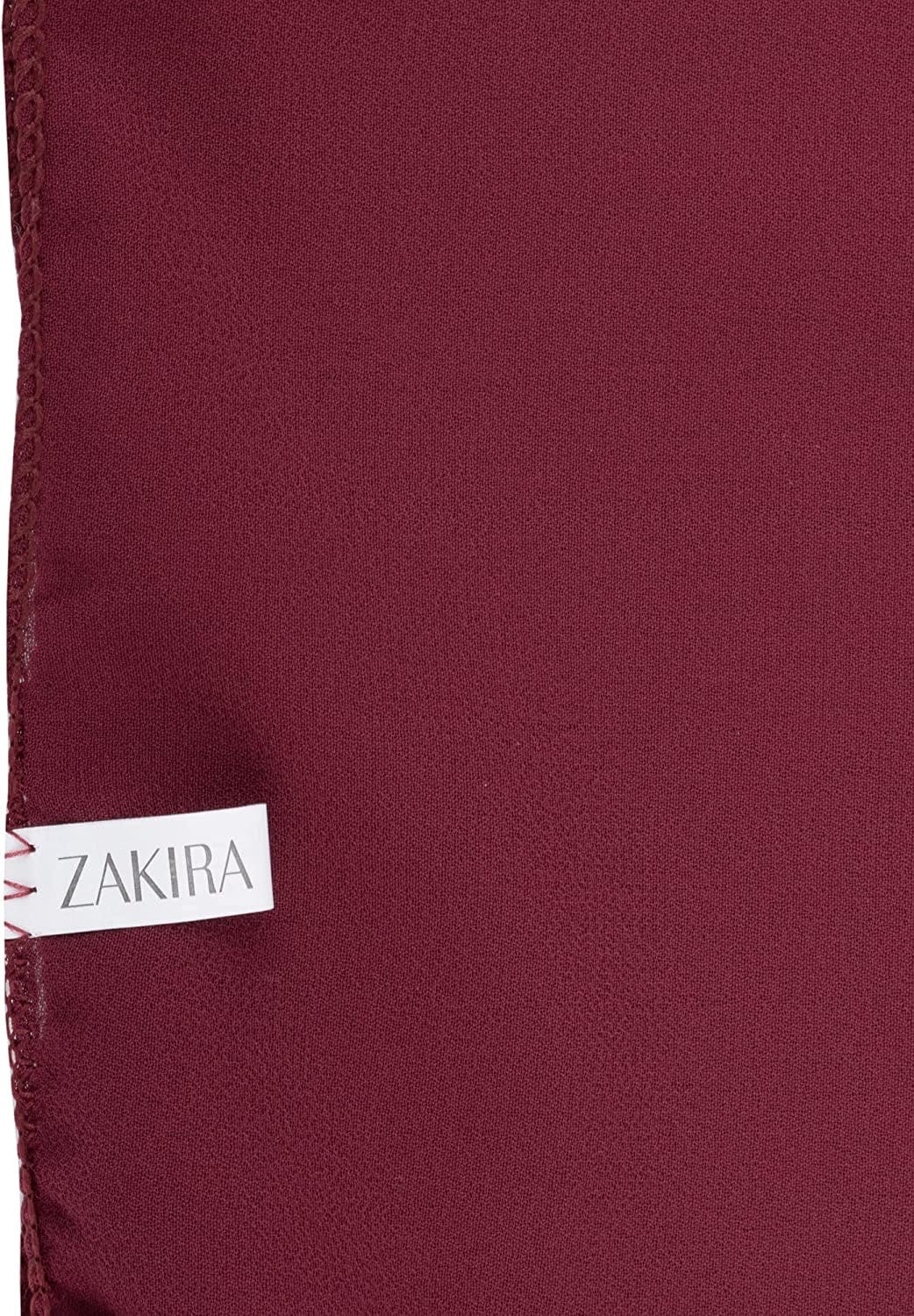 ZAKIRA Chiffon Scarf Sheer Wrap for Women Apparel & Accessories > Clothing Accessories > Scarves & Shawls ZAKIRA   