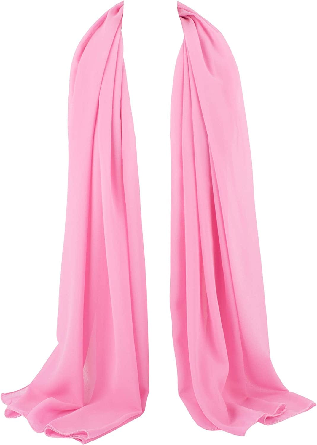 ZAKIRA Chiffon Scarf Sheer Wrap for Women Apparel & Accessories > Clothing Accessories > Scarves & Shawls ZAKIRA Pink  