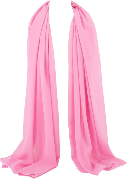 ZAKIRA Chiffon Scarf Sheer Wrap for Women Apparel & Accessories > Clothing Accessories > Scarves & Shawls ZAKIRA Pink  