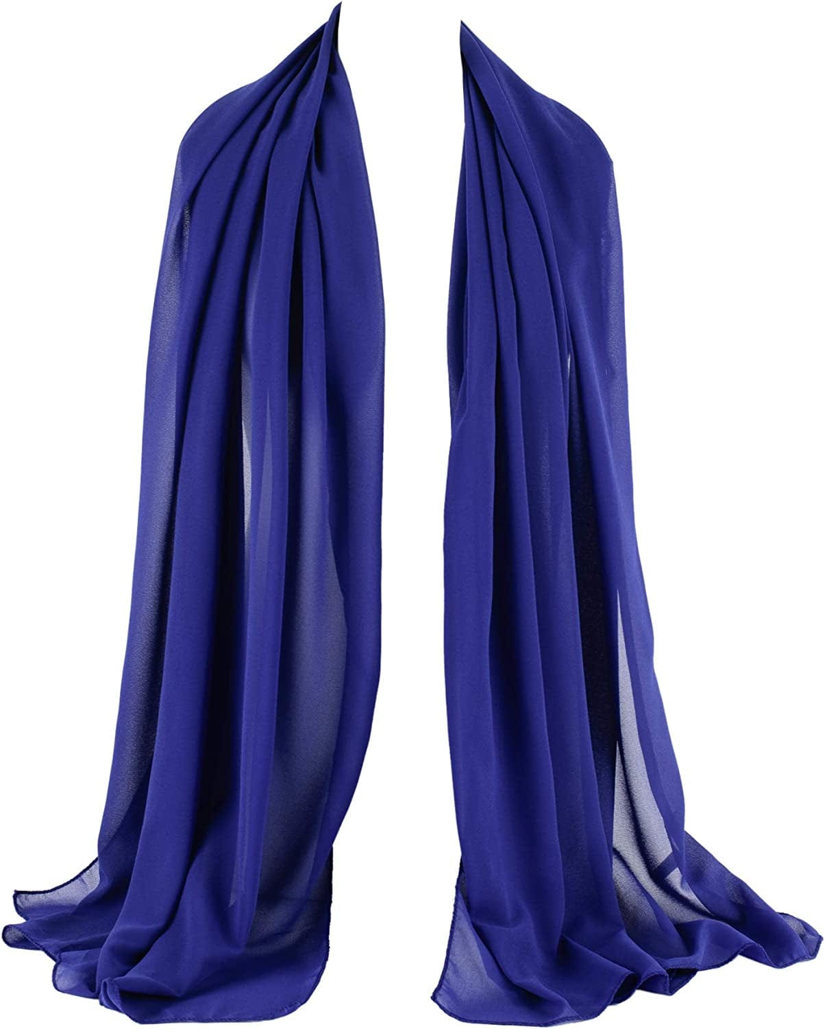 ZAKIRA Chiffon Scarf Sheer Wrap for Women Apparel & Accessories > Clothing Accessories > Scarves & Shawls ZAKIRA Royal Blue  