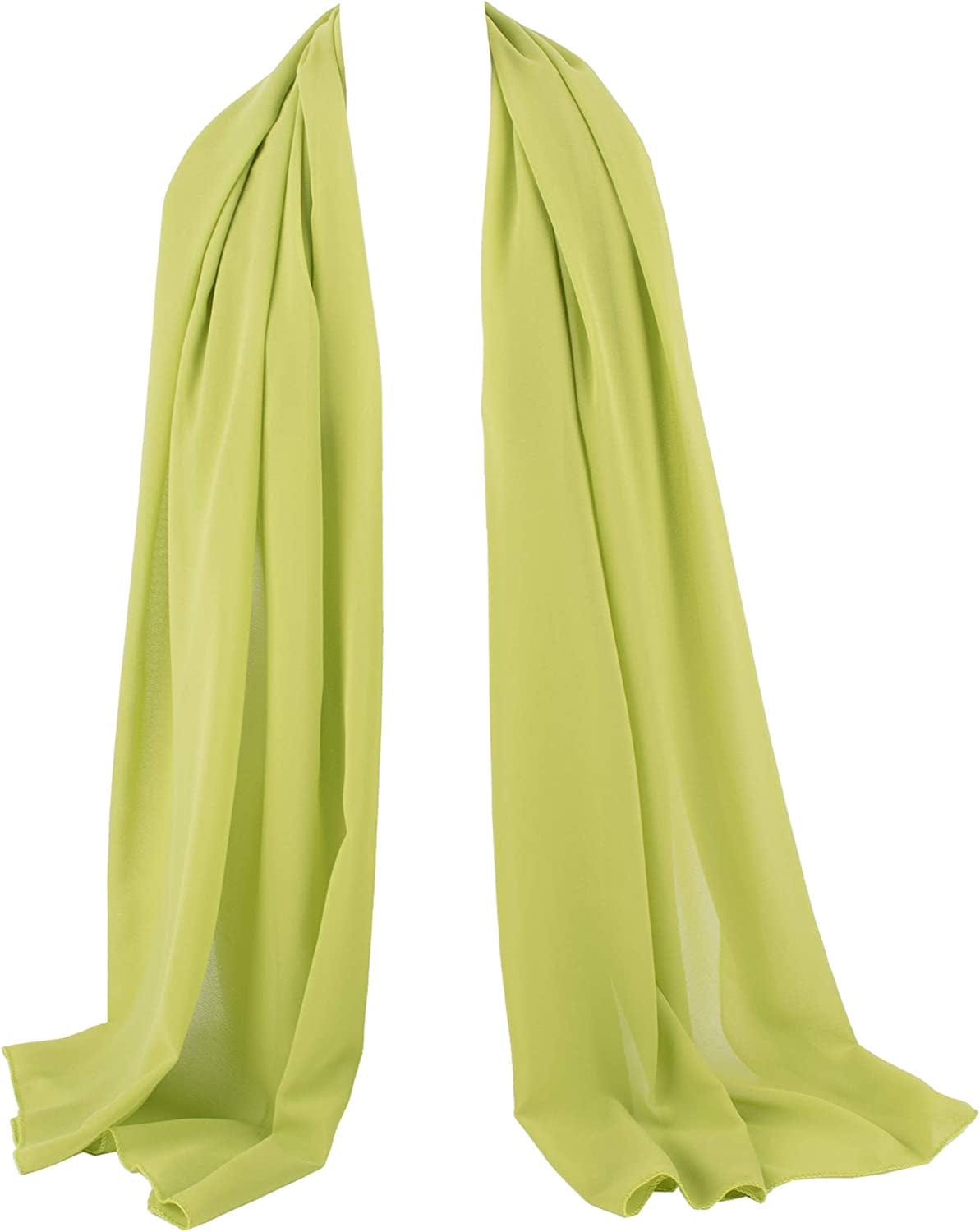 ZAKIRA Chiffon Scarf Sheer Wrap for Women Apparel & Accessories > Clothing Accessories > Scarves & Shawls ZAKIRA Lime  