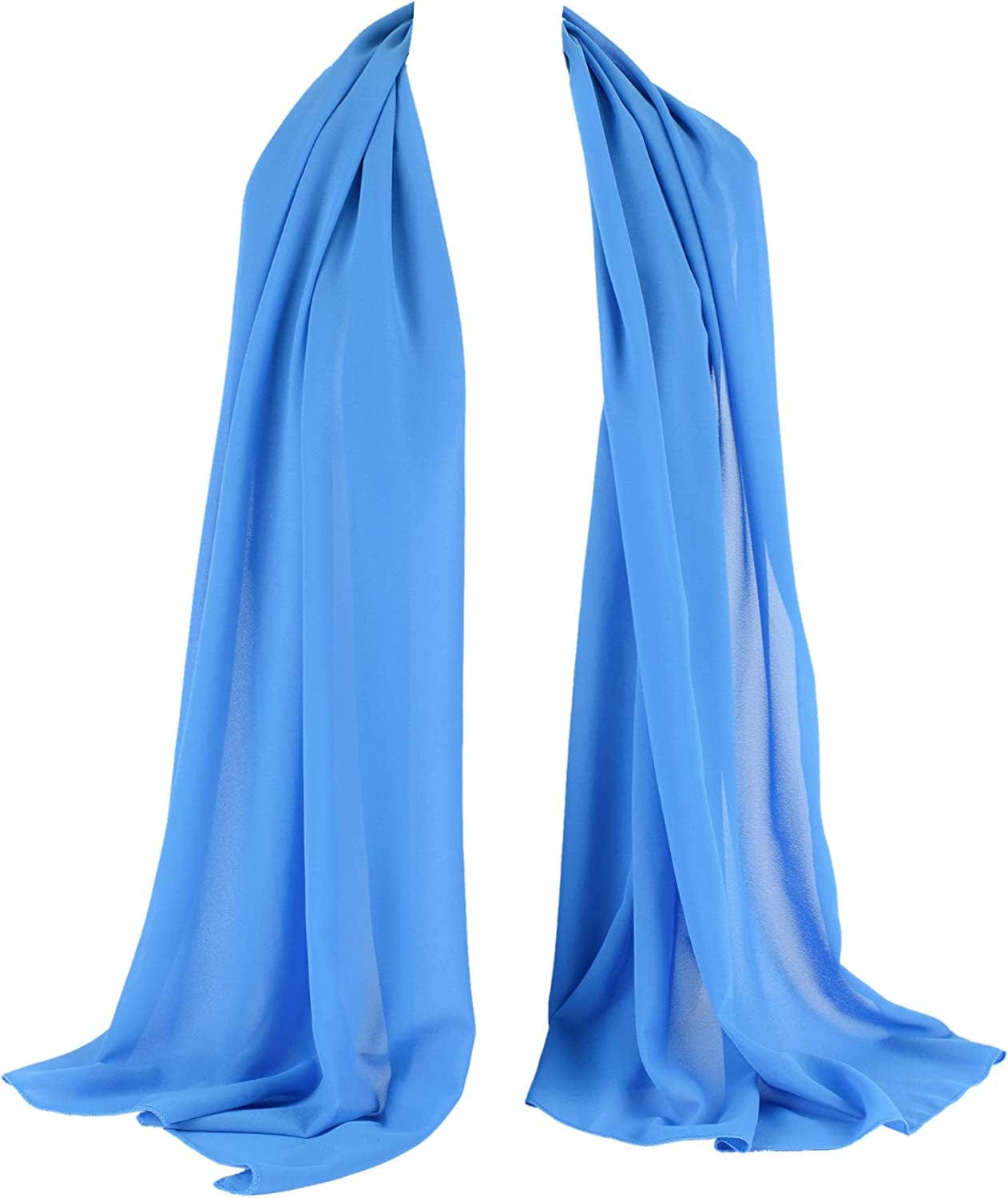 ZAKIRA Chiffon Scarf Sheer Wrap for Women Apparel & Accessories > Clothing Accessories > Scarves & Shawls ZAKIRA Turquoise  