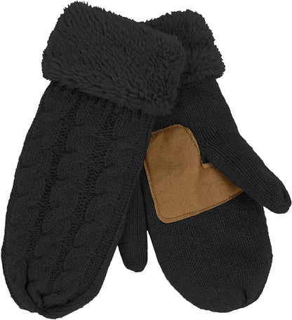 Zando Winter Warm Mittens for Women Thick Knitted Mittens Gloves Soft Lining Mittens Cold Weather Accessories Gifts Apparel & Accessories > Clothing Accessories > Gloves & Mittens KYLIE MAX   