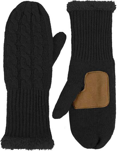 Zando Winter Warm Mittens for Women Thick Knitted Mittens Gloves Soft Lining Mittens Cold Weather Accessories Gifts Apparel & Accessories > Clothing Accessories > Gloves & Mittens KYLIE MAX   