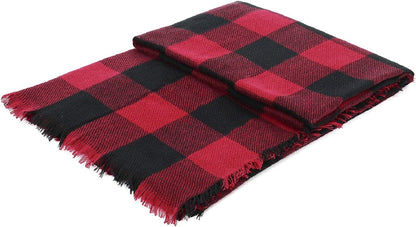 Zando Womens Winter Scarf Tassel Plaid Scarf Chunky Blanket Scarves Soft Lightweight Blanket Thick Large Wrap Shawl 2 Apparel & Accessories > Clothing Accessories > Scarves & Shawls Zando   