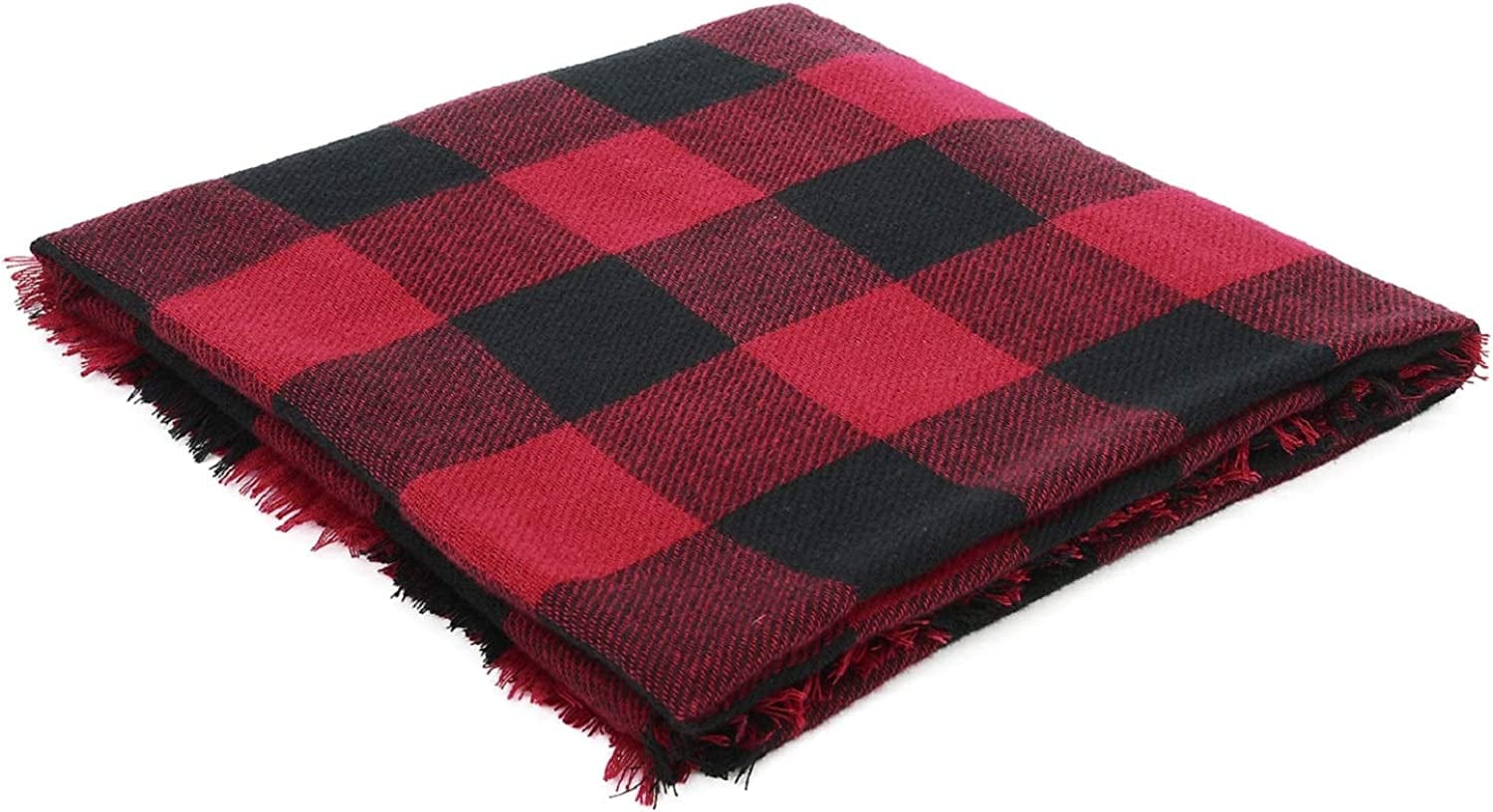Zando Womens Winter Scarf Tassel Plaid Scarf Chunky Blanket Scarves Soft Lightweight Blanket Thick Large Wrap Shawl 2 Apparel & Accessories > Clothing Accessories > Scarves & Shawls Zando   
