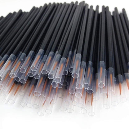 Zarivy 100PCS Disposable Eyeliner Makeup Brushes with Covers on the Hair, Makeup Eye Liner Tools Wands Applicator(Size: 9Cm, Thick: 0.2Cm, Color: Black) Health & Beauty > Personal Care > Cosmetics > Cosmetic Tools > Makeup Tools Zarivy   