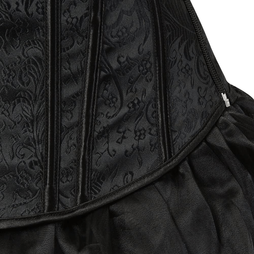 Zhitunemi Women'S Gothic Jacquard Shoulder Straps Tank Overbust Corset Bustiers Apparel & Accessories > Clothing > Underwear & Socks > Lingerie Zhitunemi   