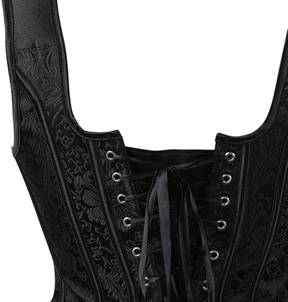 Zhitunemi Women'S Gothic Jacquard Shoulder Straps Tank Overbust Corset Bustiers Apparel & Accessories > Clothing > Underwear & Socks > Lingerie Zhitunemi   