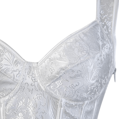 Zhitunemi Women'S Gothic Jacquard Shoulder Straps Tank Overbust Corset Bustiers Apparel & Accessories > Clothing > Underwear & Socks > Lingerie Zhitunemi   