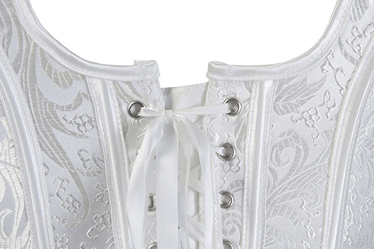 Zhitunemi Women'S Gothic Jacquard Shoulder Straps Tank Overbust Corset Bustiers Apparel & Accessories > Clothing > Underwear & Socks > Lingerie Zhitunemi   