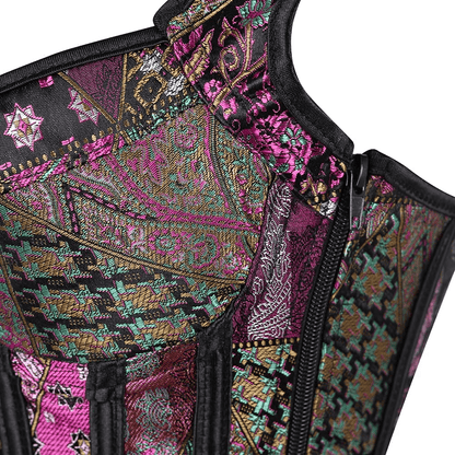 Zhitunemi Women'S Gothic Jacquard Shoulder Straps Tank Overbust Corset Bustiers Apparel & Accessories > Clothing > Underwear & Socks > Lingerie Zhitunemi   