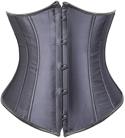 Zhitunemi Women'S Satin Underbust Corset Bustier Waist Training Cincher plus Size Corsets Apparel & Accessories > Clothing > Underwear & Socks > Lingerie Zhitunemi   