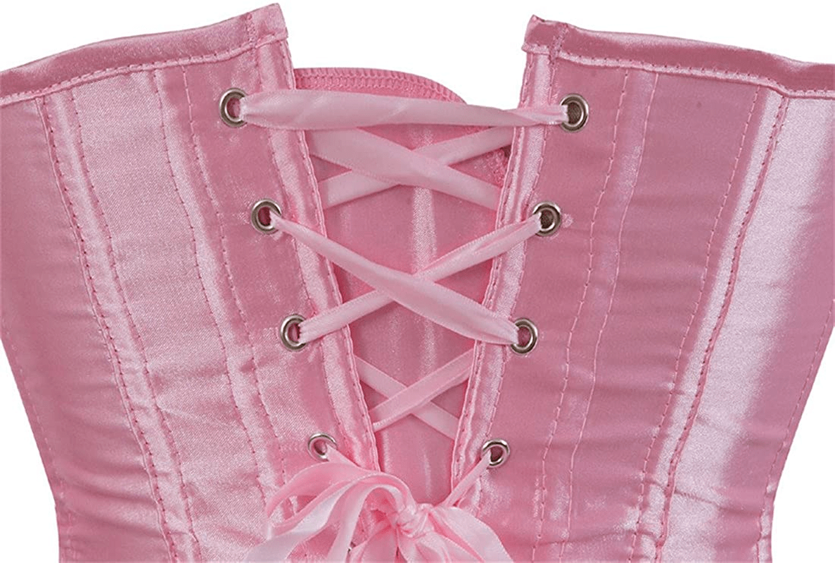 Zhitunemi Women'S Satin Underbust Corset Bustier Waist Training Cincher plus Size Corsets Apparel & Accessories > Clothing > Underwear & Socks > Lingerie Zhitunemi   