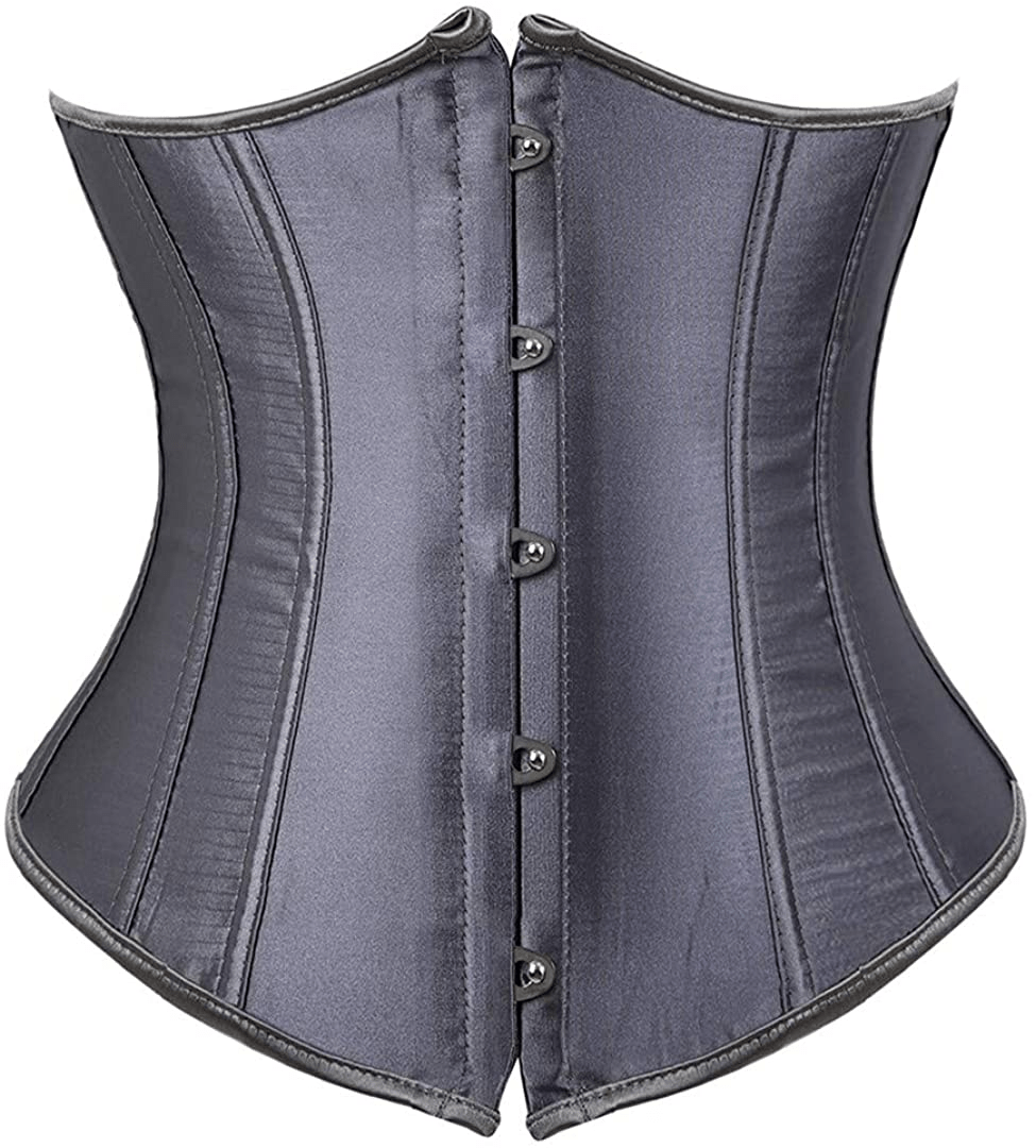 Zhitunemi Women'S Satin Underbust Corset Bustier Waist Training Cincher plus Size Corsets Apparel & Accessories > Clothing > Underwear & Socks > Lingerie Zhitunemi   
