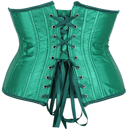 Zhitunemi Women'S Satin Underbust Corset Bustier Waist Training Cincher plus Size Corsets Apparel & Accessories > Clothing > Underwear & Socks > Lingerie Zhitunemi   