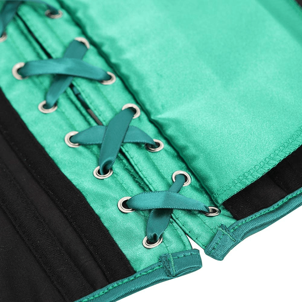 Zhitunemi Women'S Satin Underbust Corset Bustier Waist Training Cincher plus Size Corsets Apparel & Accessories > Clothing > Underwear & Socks > Lingerie Zhitunemi   
