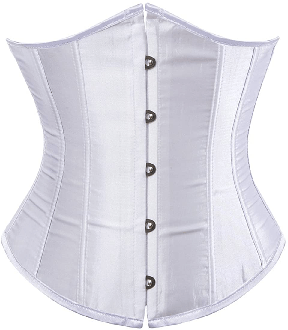 Zhitunemi Women'S Satin Underbust Corset Bustier Waist Training Cincher plus Size Corsets Apparel & Accessories > Clothing > Underwear & Socks > Lingerie Zhitunemi   