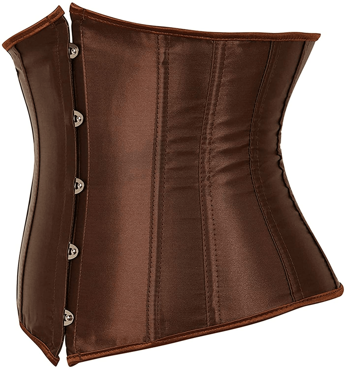 Zhitunemi Women'S Satin Underbust Corset Bustier Waist Training Cincher plus Size Corsets Apparel & Accessories > Clothing > Underwear & Socks > Lingerie Zhitunemi   