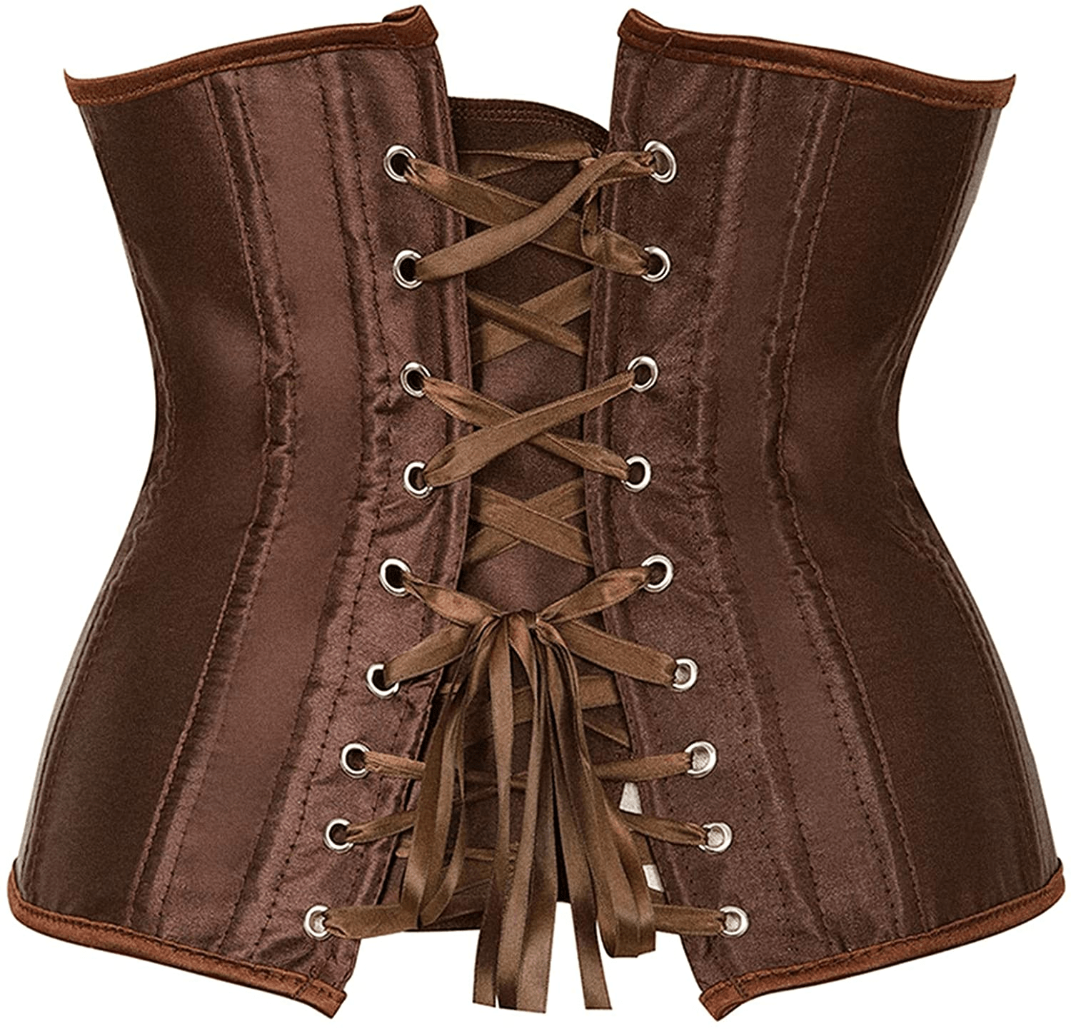 Zhitunemi Women'S Satin Underbust Corset Bustier Waist Training Cincher plus Size Corsets Apparel & Accessories > Clothing > Underwear & Socks > Lingerie Zhitunemi   