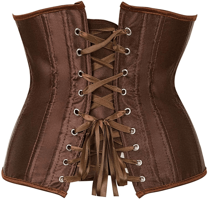 Zhitunemi Women'S Satin Underbust Corset Bustier Waist Training Cincher plus Size Corsets Apparel & Accessories > Clothing > Underwear & Socks > Lingerie Zhitunemi   